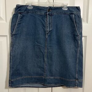 CJ Banks Classic Blue Denim Pencil Skirt